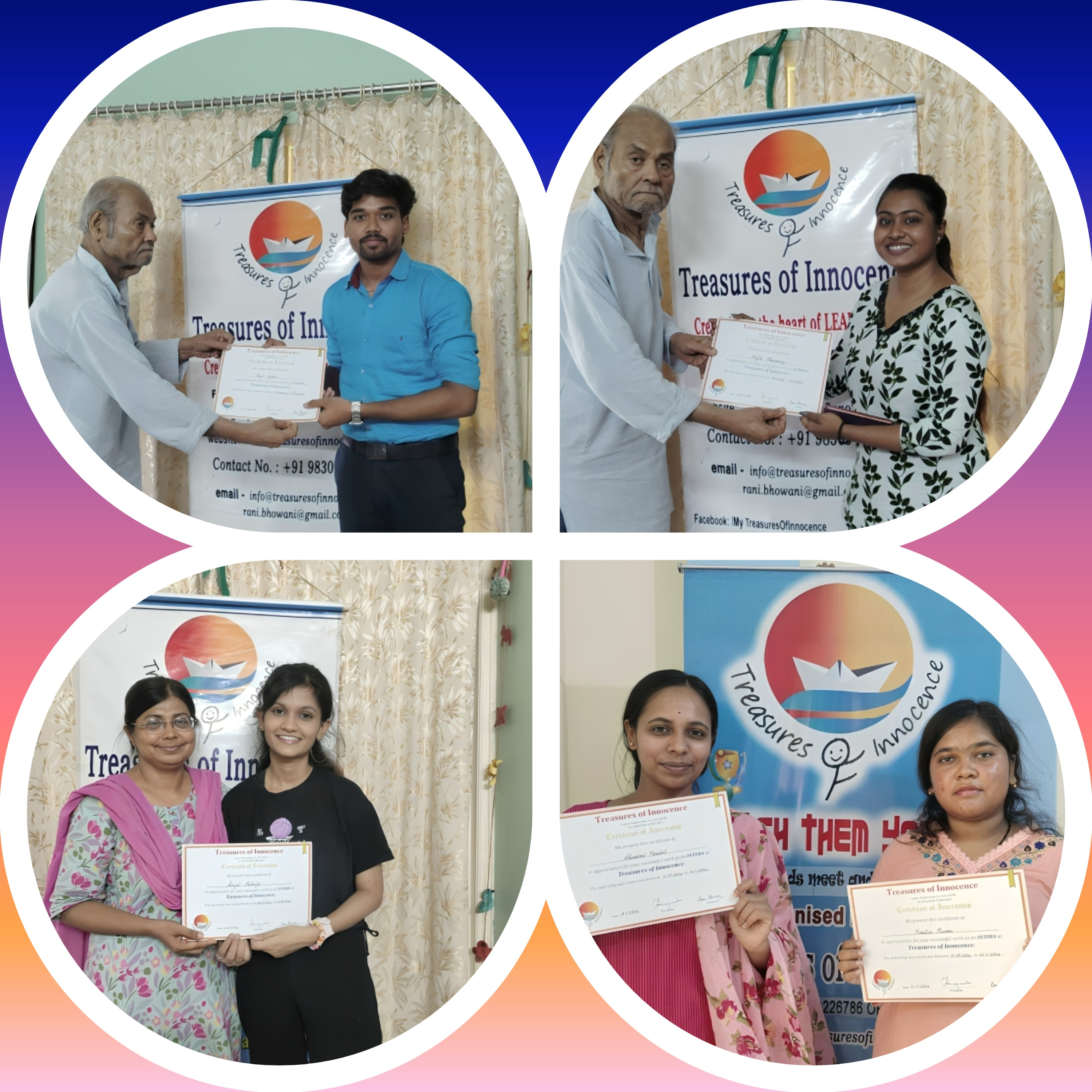 Interns and Volunteers working together for humanity